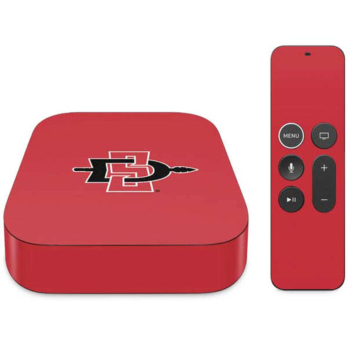 San Diego State University Aztecs Red Logo Apple TV Skin